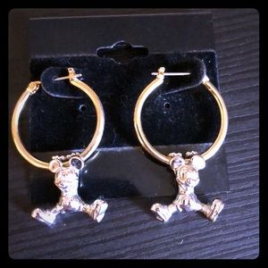 Gold and Silver Disney World Mickey Mouse Earrings